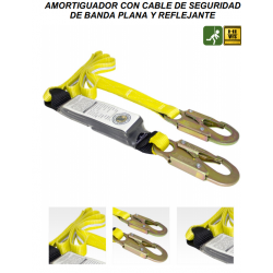 Linea de vida amortiguador con reflejante Hi-Vis 1